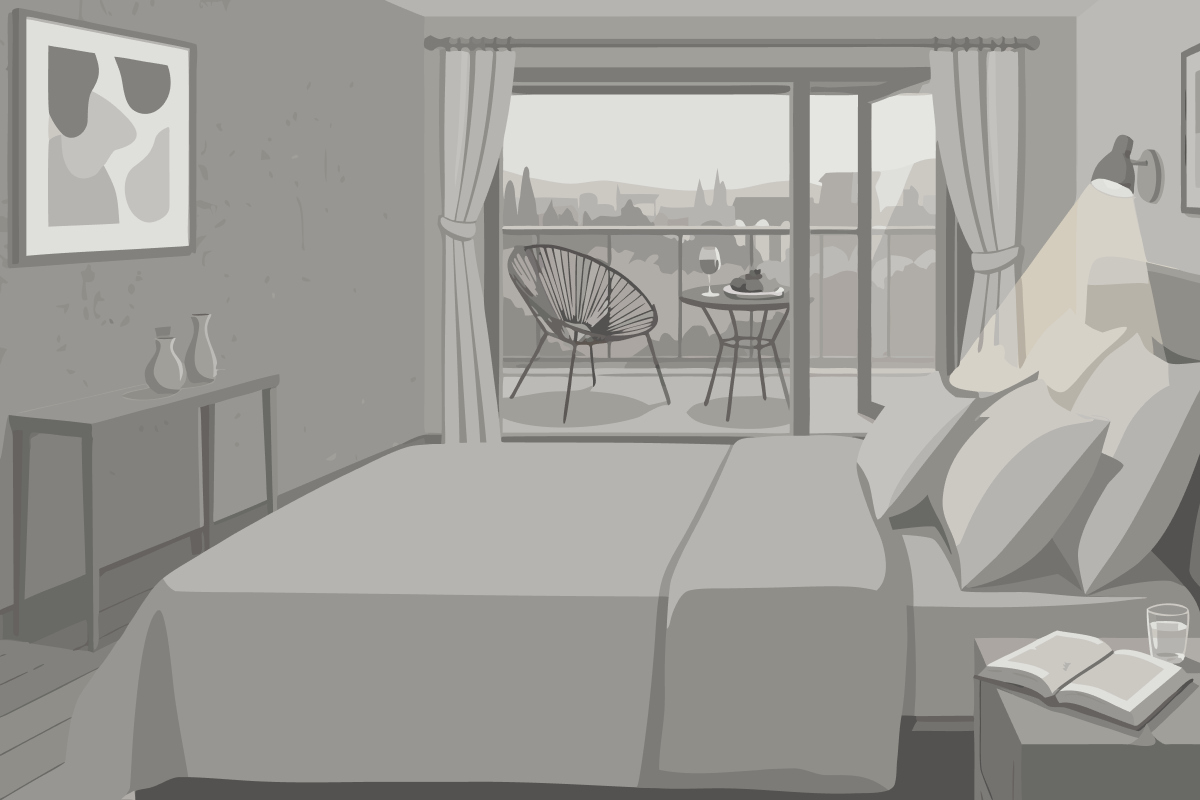 Bett im 6-Bett-Schlafsaal